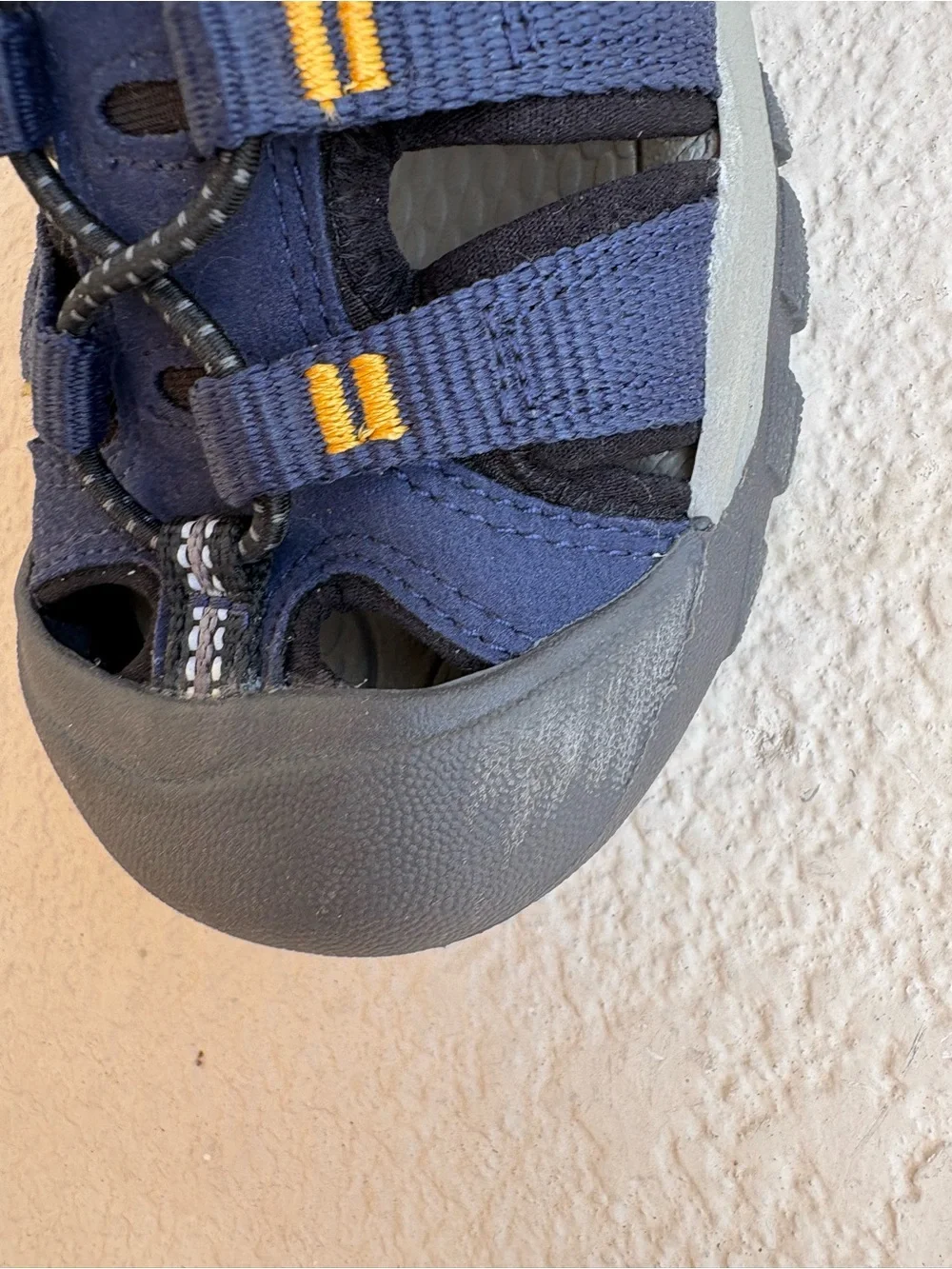 Keen Kids Newport H2 Sandals - Navy with Yellow Accents